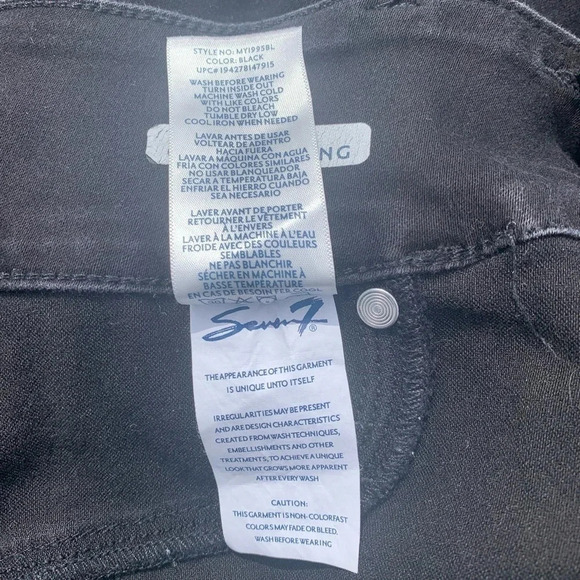 Seven7 The Curvy High Rise Black Legging Denim Jeans Size 10 - Picture 14 of 14
